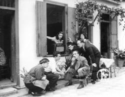 Scene from the social satire The Germans are returning, directed by Alekos Sakellarios