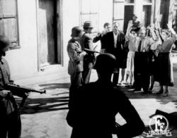 Scene from the social satire The Germans are returning, directed by Alekos Sakellarios