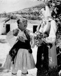 Christos Efthymiou and Eleni Chatziargyri, starring in the film Sweetheart of a shepherdess, directed by Dimitris Dadiras, in 1955