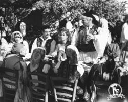 Georgia Vasileiadou, Stefanos Stratigos, Aliki Vougiouklaki and Titos Vandis in scene from the film Astero, directed by Ntinos Dimopoulos